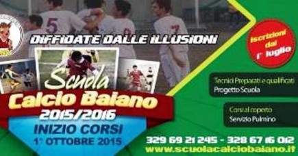 ISCRIZIONI 2015 – 2016 DELLA SCUOLA CALCIO